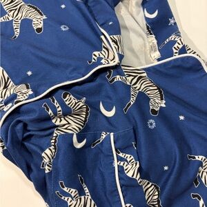 Blue Zebra Pajama Set